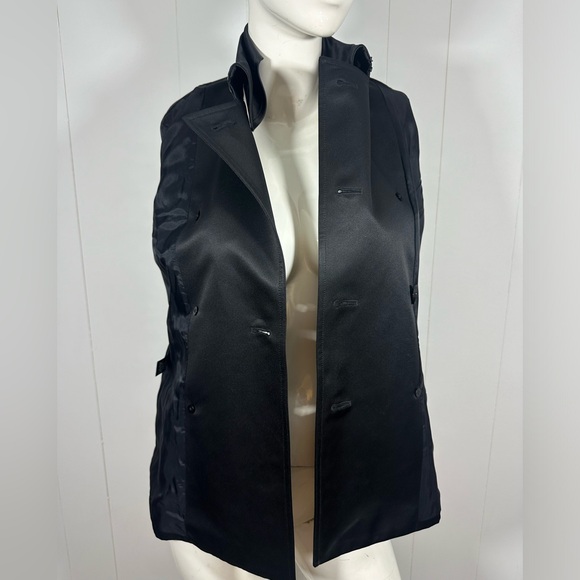 Lauren Ralph Lauren Short Trench Double Breasted Sz M w Belt - Picture 5 of 12